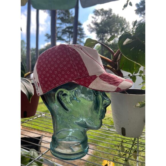 OOAK Vintage Red Rooster A Quilt Snapback Hat - Picture 4 of 4